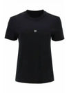 Embroidered Logo Cotton Short Sleeve T-Shirt Black - GIVENCHY - BALAAN 2