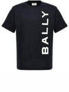 Logo Print Short Sleeve T-Shirt Black - BALLY - BALAAN 2