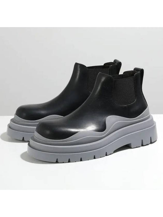 Tire Ankle Chelsea Boots Black Grey - BOTTEGA VENETA - BALAAN 2