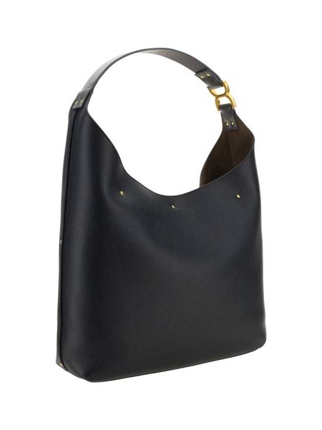 Marcie Grained Leather Hobo Shoulder Bag Black - CHLOE - BALAAN 4