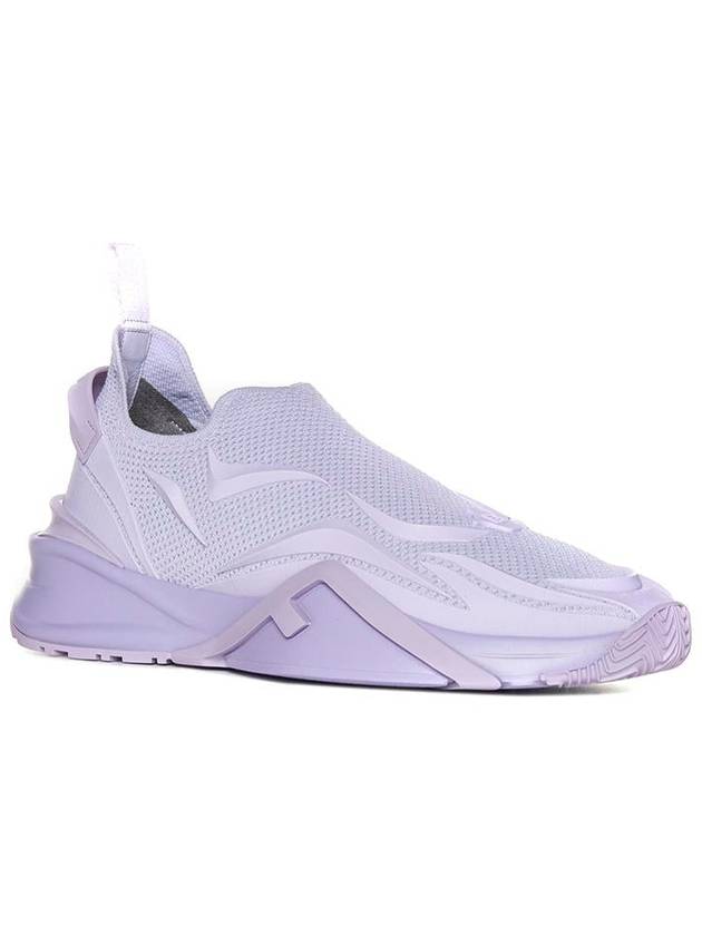 Flow Logo Low Top Sneakers Lilac - FENDI - BALAAN 3