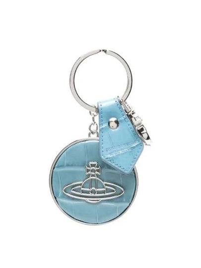 ORB Logo Charm Crocodile Skin Metal Key Ring Blue - VIVIENNE WESTWOOD - BALAAN 2