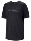 Ionic Merino Wool Arc'word Logo Short Sleeve T-Shirt Black - ARC'TERYX - BALAAN 2