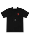 Red Heart Short Sleeve T-Shirt P1 T107 1 Black - COMME DES GARCONS - BALAAN 2