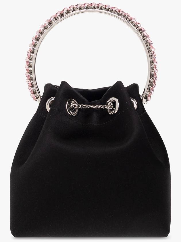 Jimmy Choo ‘Bon Bon’ Satin Shoulder Bag, Women's, Black - JIMMY CHOO - BALAAN 3