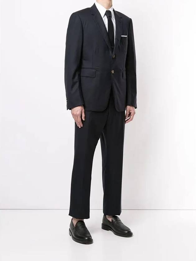 Men's Signature Classic Wool Suit Navy - THOM BROWNE - BALAAN 4