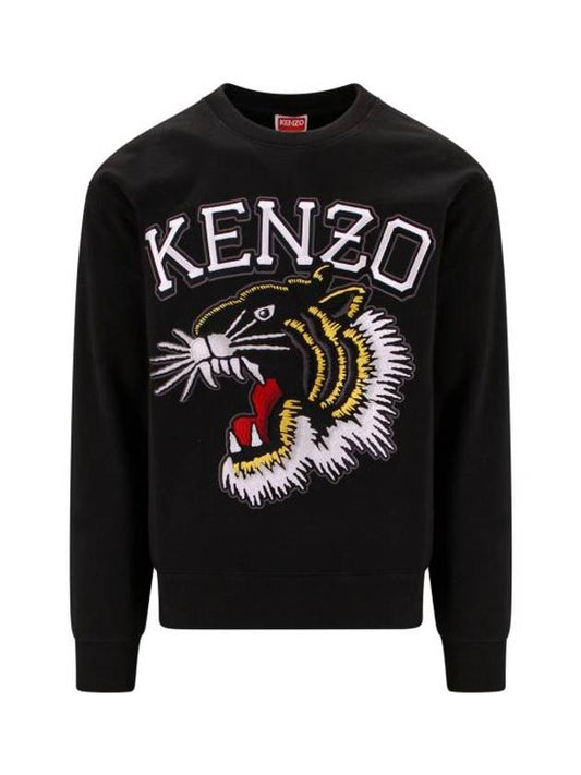 Varsity Jungle Tiger Sweatshirt Black - KENZO - BALAAN 1