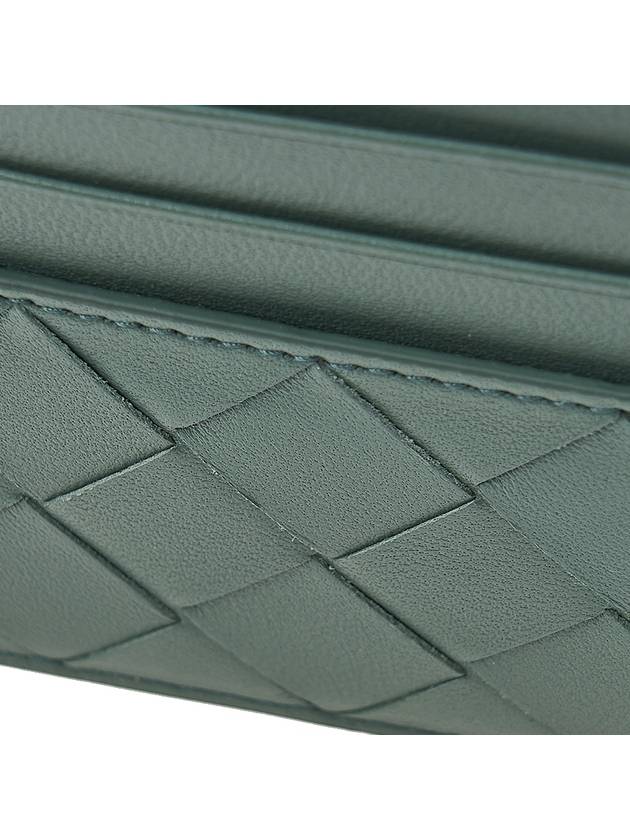 Intrecciato Leather Card Wallet Aloe - BOTTEGA VENETA - BALAAN 7