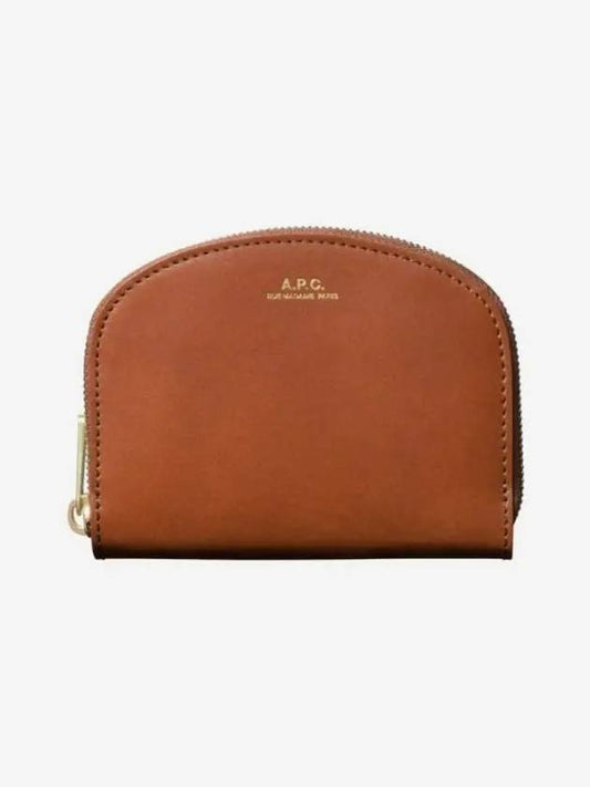 Demi Lune Half Moon Zipper Card Wallet Brown - A.P.C. - BALAAN 2