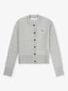 Baby Fox Patch Wool Cardigan Grey - MAISON KITSUNE - BALAAN 2