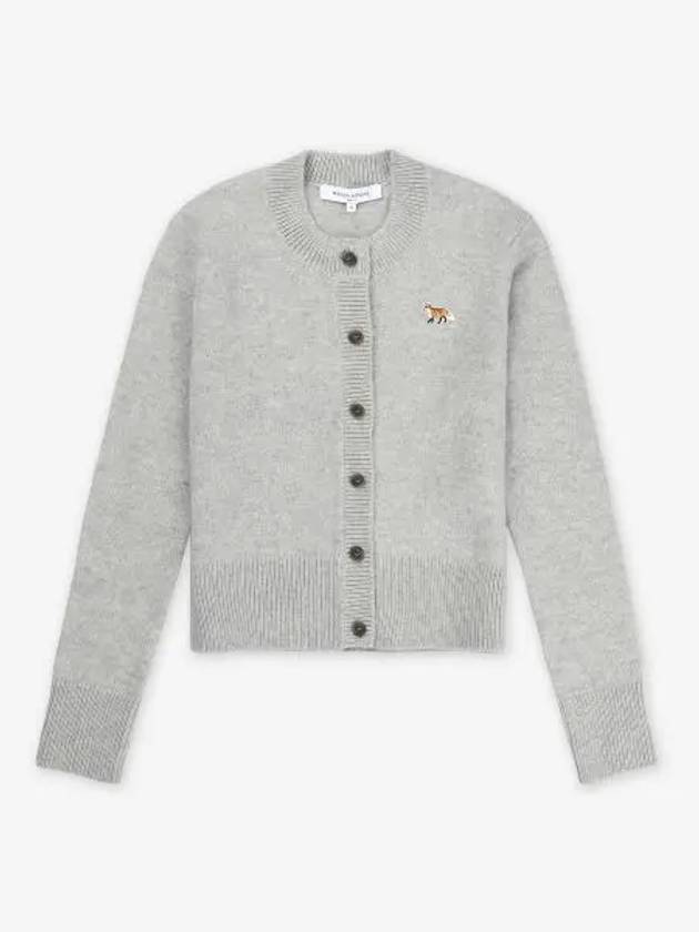 Baby Fox Patch Wool Cardigan Grey - MAISON KITSUNE - BALAAN 2