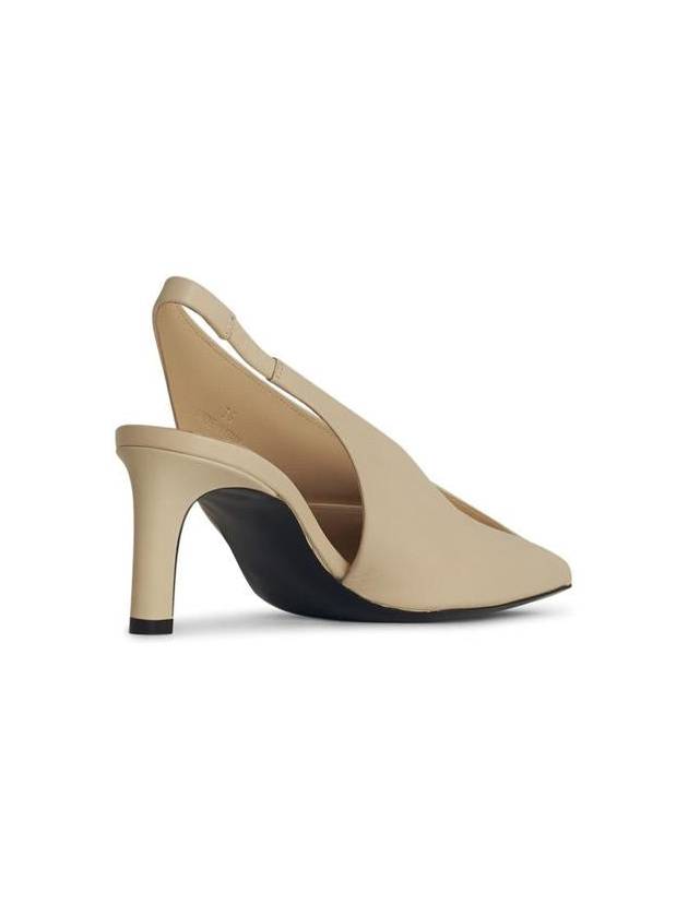 Jil Sander Ivory Leather Slingbacks - JIL SANDER - BALAAN 3