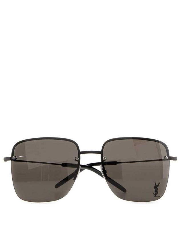 Monogram Logo Metal Sunglasses Black - SAINT LAURENT - BALAAN 2