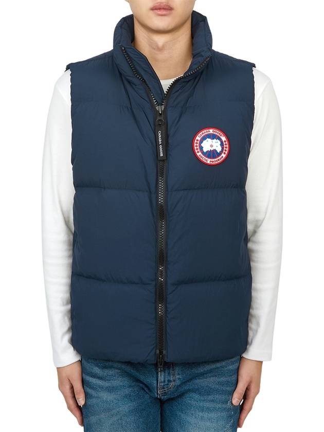 Lawrence Patch Shell Linings Quilted Down Vest Blue - CANADA GOOSE - BALAAN 3