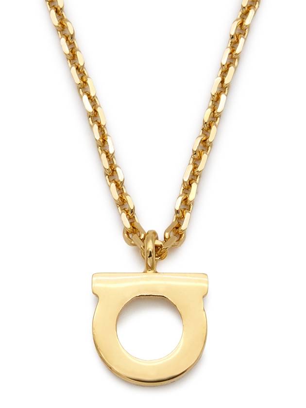 Gancini Crystal Necklace Gold - SALVATORE FERRAGAMO - BALAAN 3