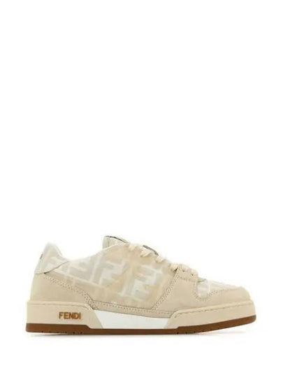 Match Canvas Low-Top With White Suede - FENDI - BALAAN 2