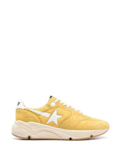 Running Sole White Leather Star Low Top Sneakers Yellow - GOLDEN GOOSE - BALAAN 2