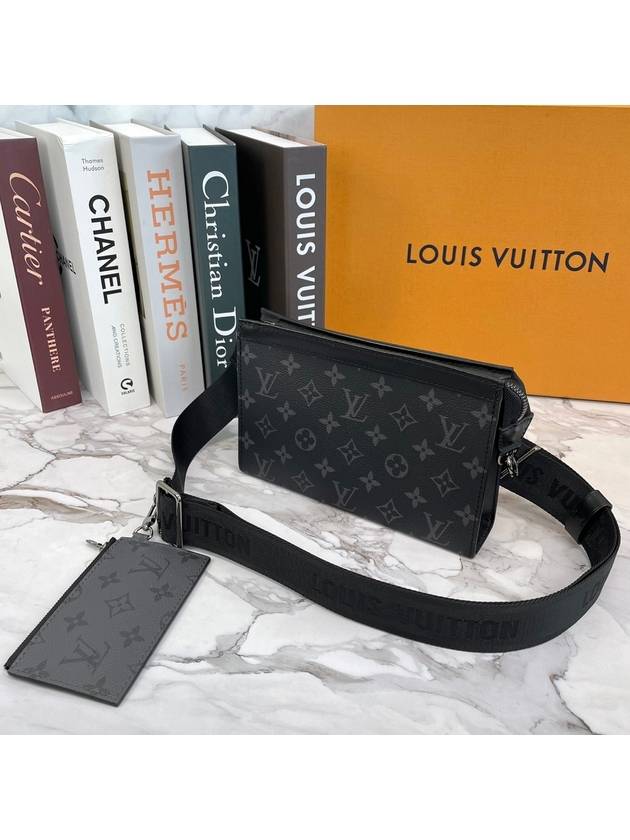 Gaston Wearable Wallet Cross Bag Black - LOUIS VUITTON - BALAAN.