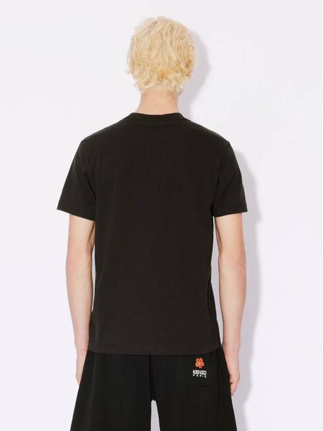 Drawn Varsity Embroidered Slim Cotton Short Sleeve T-shirt Black - KENZO - BALAAN 5