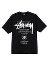 World Tour Short Sleeve T-Shirt Black - STUSSY - BALAAN 1