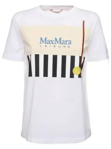 Max Mara Leisure Obliqua Printing T shirt 2416941108600 - MAX MARA LEISURE - BALAAN 1