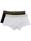 Men's Greca Border Draws 2 Pack Briefs Black White - VERSACE - BALAAN 3