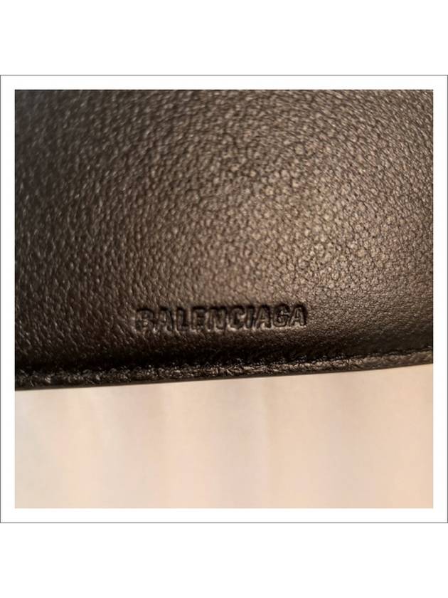 Logo Perforated Square Bicycle Wallet Black - BALENCIAGA - BALAAN.