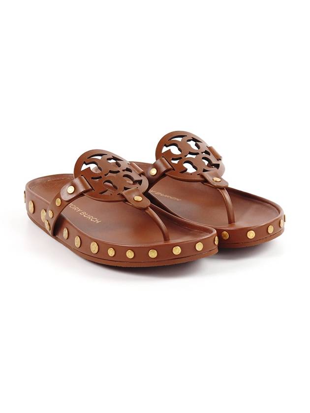 Miller Cloud Coin Flip Flop Sandals Natural Tan - TORY BURCH - BALAAN 2