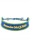 Embroidered Logo Bracelet Blue - ALEXANDER MCQUEEN - BALAAN 2