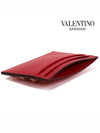 Rockstud Card Wallet Red - VALENTINO - BALAAN.