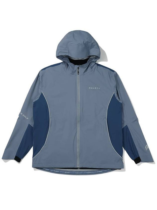 2 IN 1 HOODIE PADDED JACKET BLUE MAN - MALBON GOLF - BALAAN 1