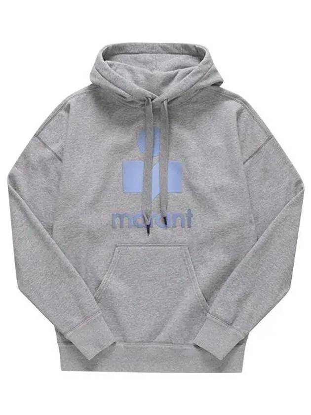 Mansel Big Logo Print Hoodie Grey - ISABEL MARANT - BALAAN 4