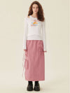 Ribbon Cargo H-Line Skirt Pink - GOCORI - BALAAN 2
