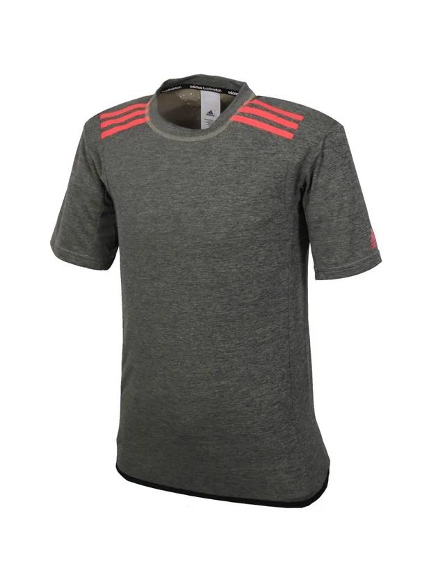 Logo 3 Stripes Short Sleeve T-Shirt Grey - ADIDAS - BALAAN 2