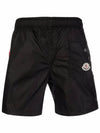 back pocket wappen patch shorts black - MONCLER - BALAAN.