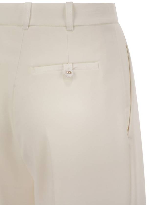 Crepe trousers with satin details - ELISABETTA FRANCHI - BALAAN 4