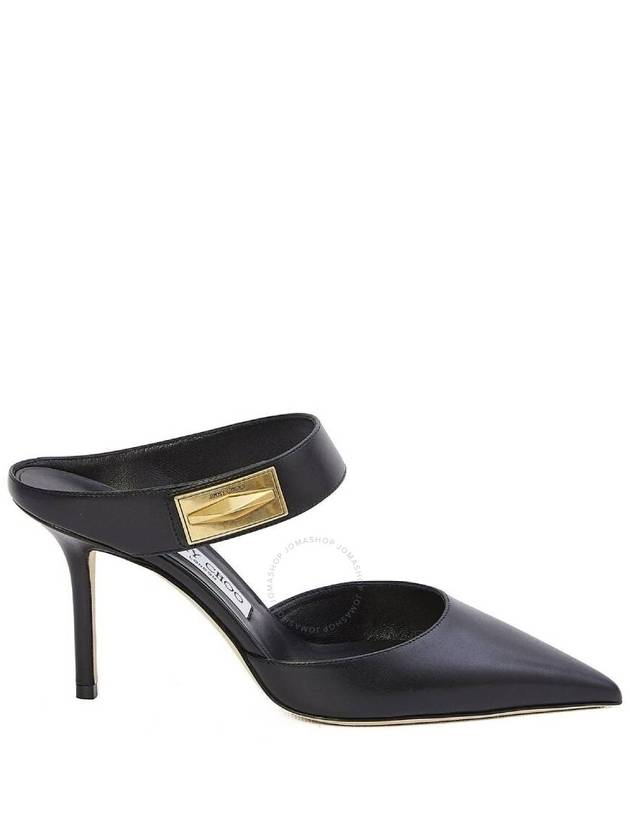 Jimmy Choo Black Nell 85 Calf Leather Mules Brand Size 40 US Size 10 - JIMMY CHOO - BALAAN 1