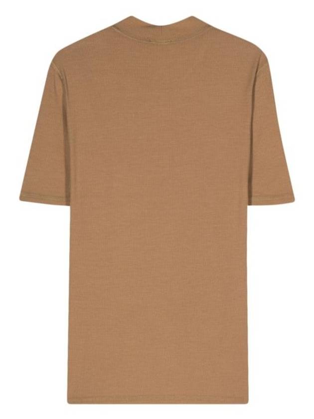 T Mokky Microdiv Logo Short Sleeve T-Shirt Camel - DIESEL - BALAAN 3