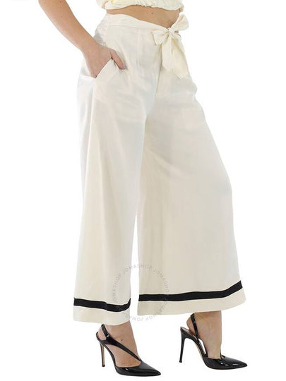 Polo Ralph Lauren White Satin Wide Leg Pants, Brand Size 2 - POLO RALPH LAUREN - BALAAN 2