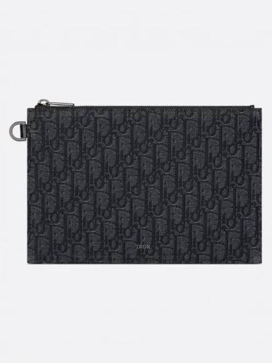 Oblique Jacquard A5 Pouch Black - DIOR - BALAAN 2