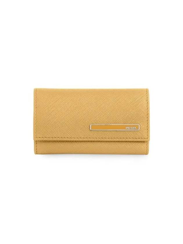 Saffiano Metal Logo Key Holder Yellow - PRADA - BALAAN 2