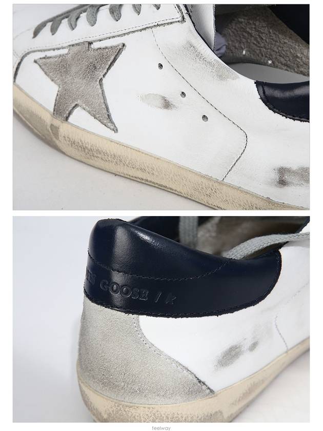 Men's Navy Tab Superstar Low Top Sneakers White - GOLDEN GOOSE - BALAAN 7