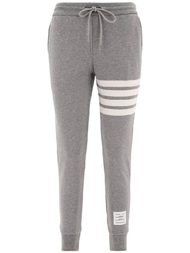 Women's Engineer 4 Bar Cotton Loopback Knit Track Pants Grey - THOM BROWNE - BALAAN 2