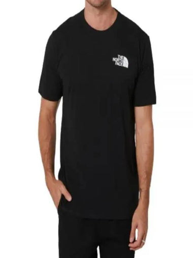 Men's Box NSE Short Sleeve T Shirt Black - THE NORTH FACE - BALAAN 1