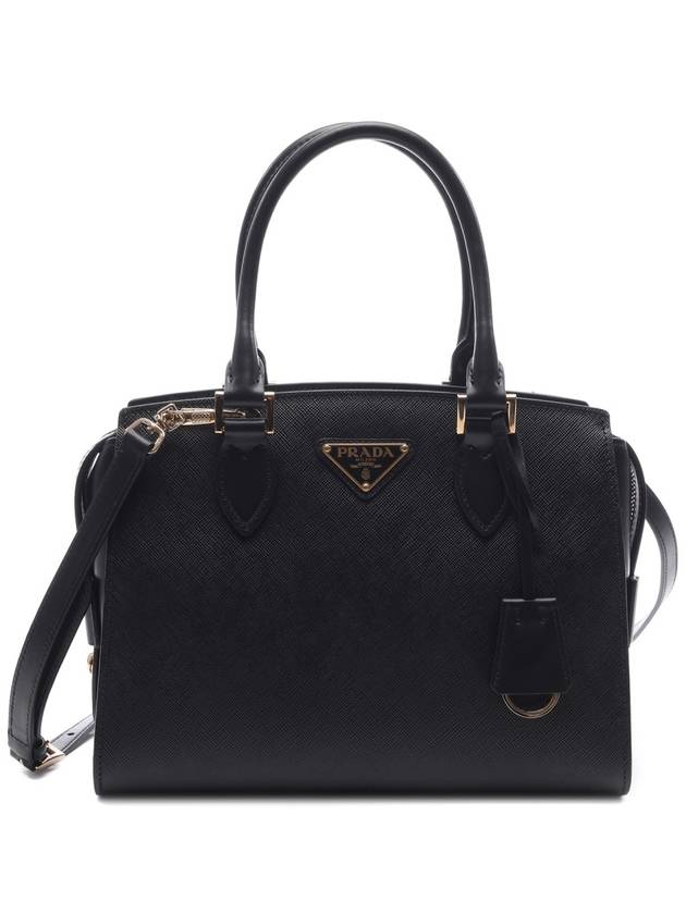 Logo Saffiano Tote Bag Black - PRADA - BALAAN 2