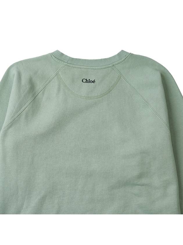 Embroidered Back Logo Sweatshirt Limpid Green - CHLOE - BALAAN 7