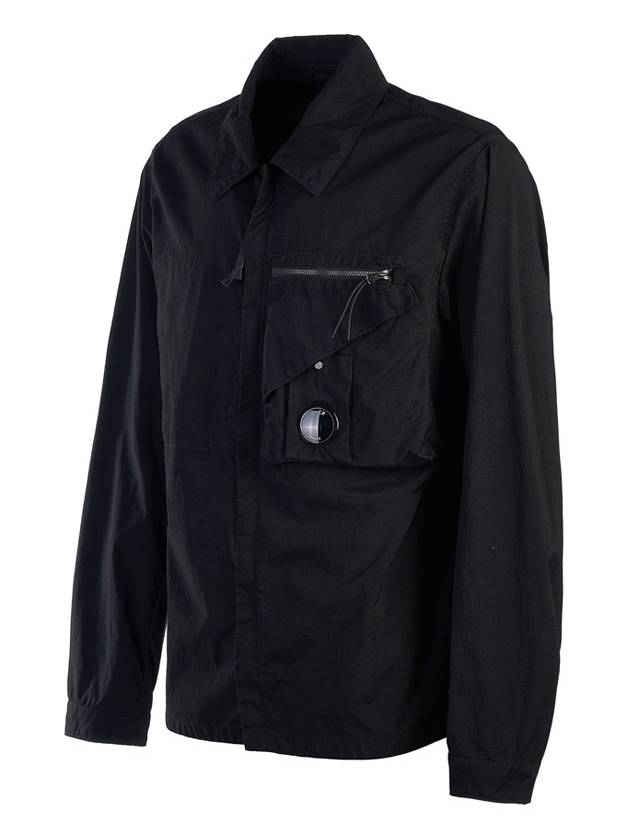 Tylon P Lens Overshirt Zip Up Jacket Black - CP COMPANY - BALAAN 3