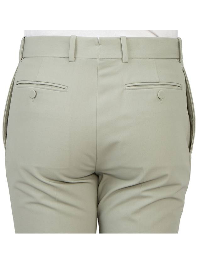 Men's Pleat Detailed Straight Pants Bianco - ALEXANDER MCQUEEN - BALAAN 8