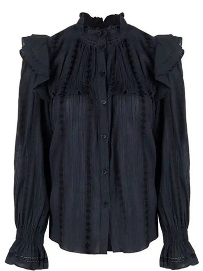 Jatedy Jacquard Detail Blouse Black - ISABEL MARANT ETOILE - BALAAN 2