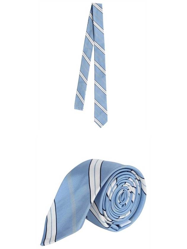 Striped Silk Tie Blue - THOM BROWNE - BALAAN 5